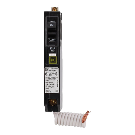 Square D QO QOB120CAFI 20A 1P 120V AFCI Pigtail Neutral Circuit Breaker - Image 4