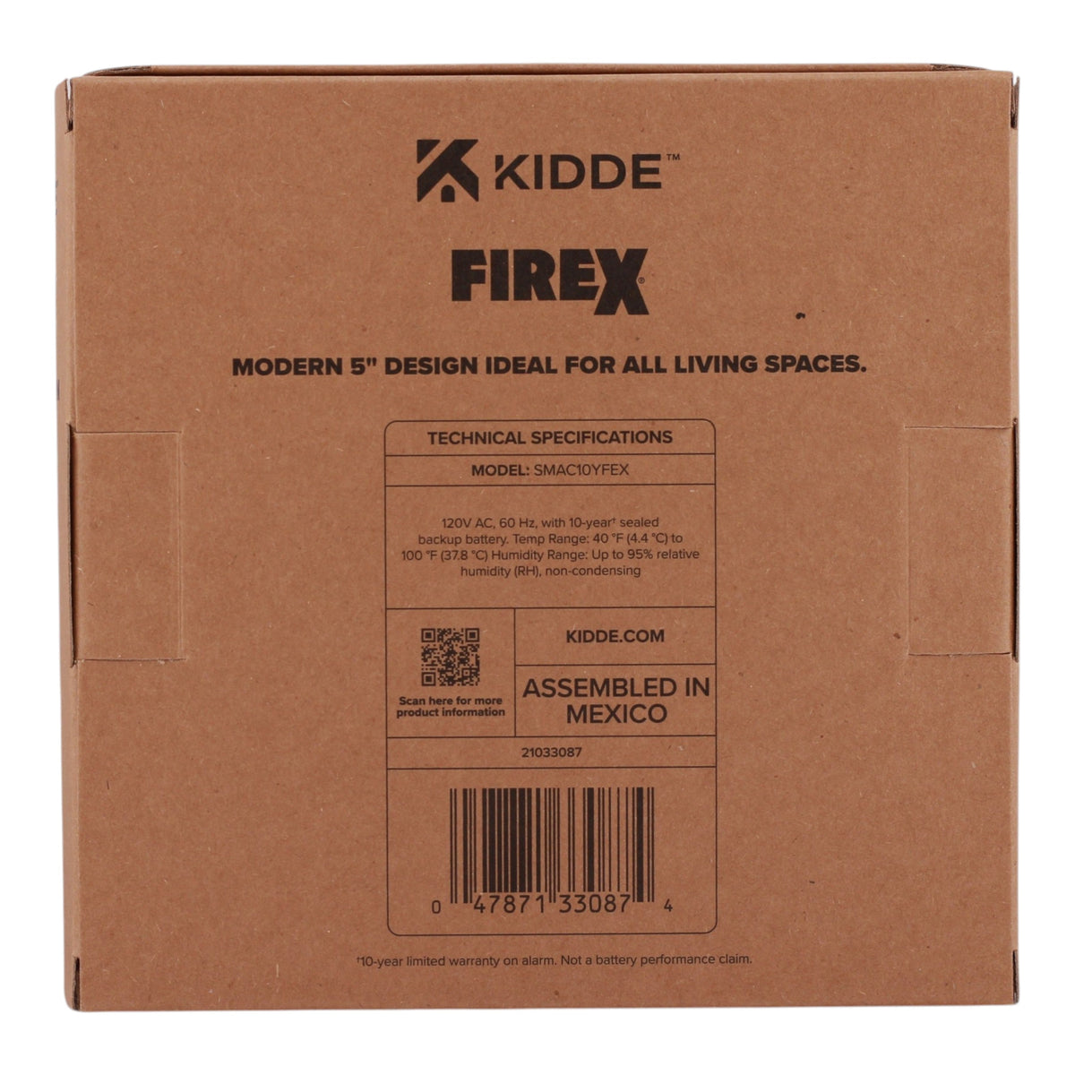 Kidde Firex, SMAC10YFEX, 120V AC, Hardwired, Photoelectric, 10-Year Battery Backup, Smoke Alarm - Image 4