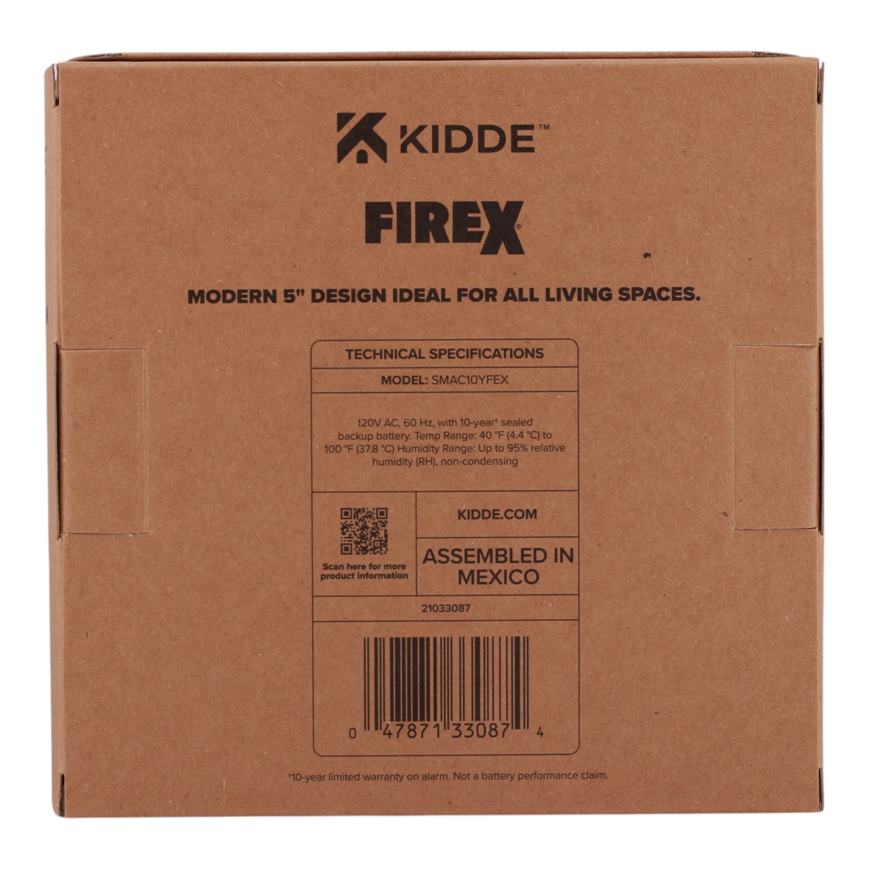 Kidde Firex, SMAC10YFEX, 120V AC, Hardwired, Photoelectric, 10-Year Battery Backup, Smoke Alarm - Image 4