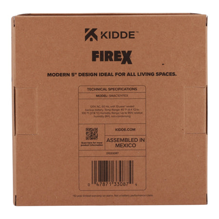 Kidde Firex, SMAC10YFEX, 120V AC, Hardwired, Photoelectric, 10-Year Battery Backup, Smoke Alarm - Image 4