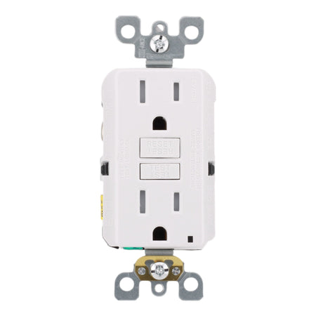 Leviton GFTR1-W 15A 125V Tamper-Resistant Duplex GFCI Receptacle White - Image 2