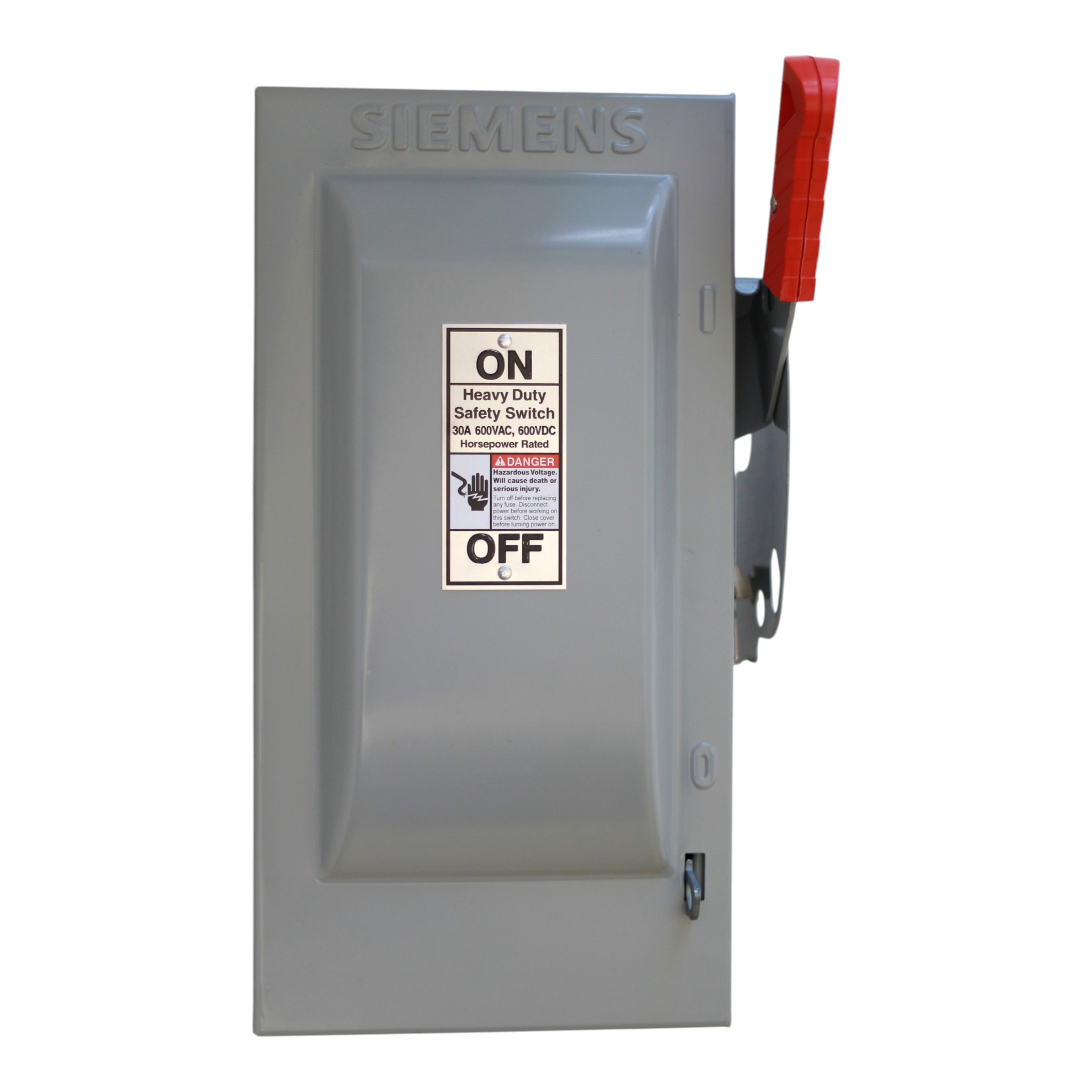 Siemens VBII, HF261, 30A, 2P, 600V, Fusible, NEMA 1, Heavy Duty Safety Switch - Image 4