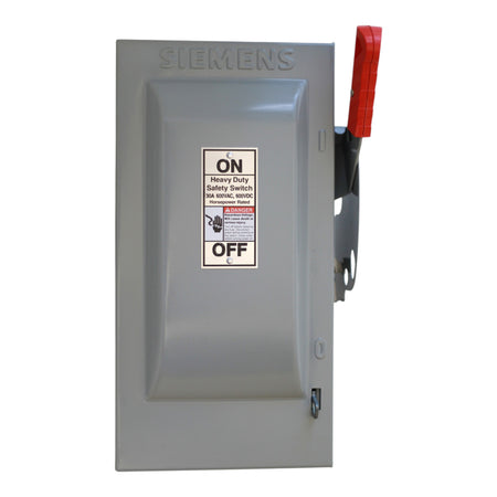 Siemens VBII, HF261, 30A, 2P, 600V, Fusible, NEMA 1, Heavy Duty Safety Switch - Image 4