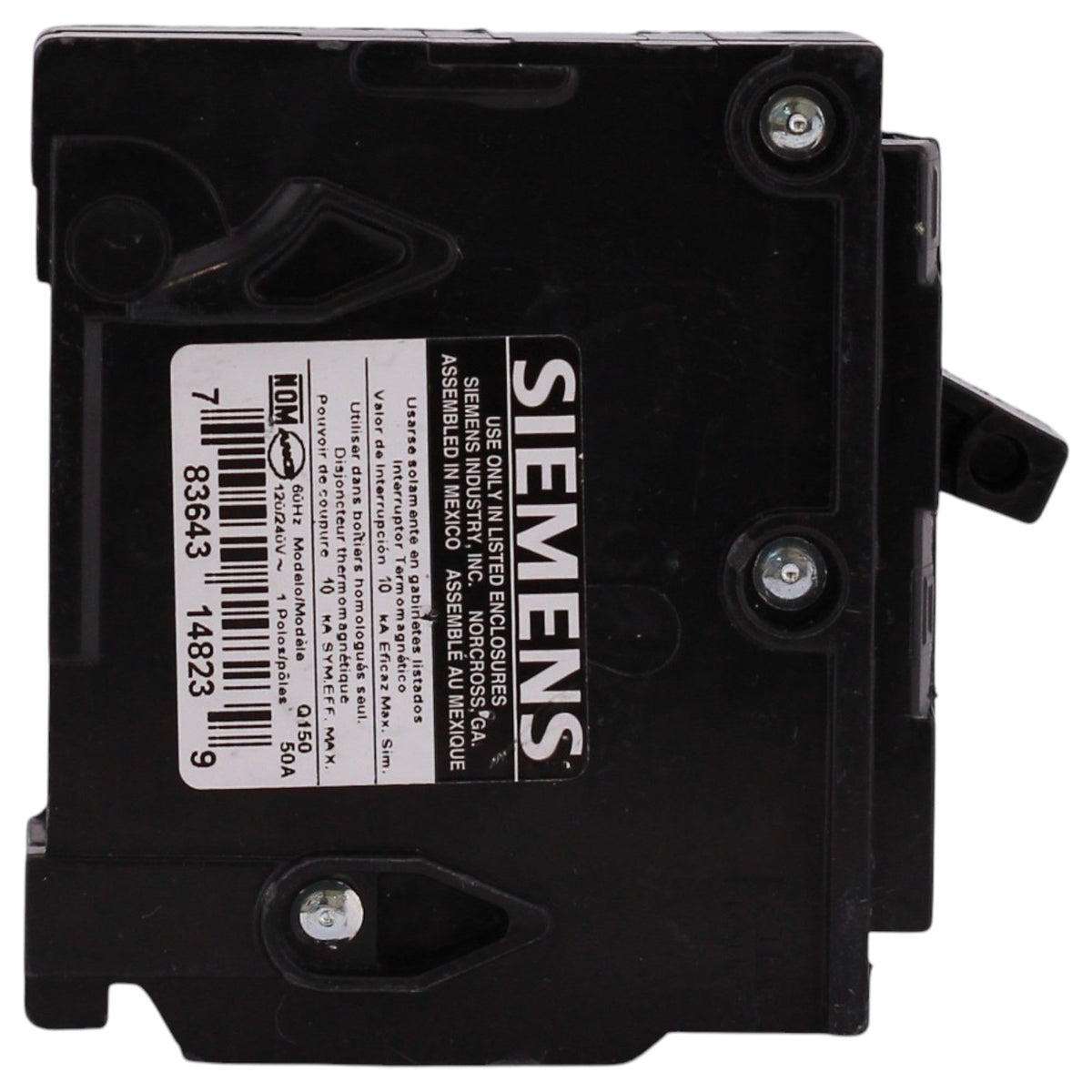 Siemens QP, Q150, 50A, 1P, 120V, Thermal Magnetic, Plug-In, Circuit Breaker - Image 3