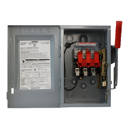 Siemens HNF, HNF261, 30A, 2-Pole, 600V, NEMA 1, Non-Fusible Heavy Duty Safety Switch - Image 3