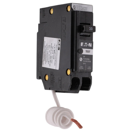Eaton BR, BRN130GF, 30A, 1P, 120/240V, GFCI, Pigtail Neutral, Circuit Breaker