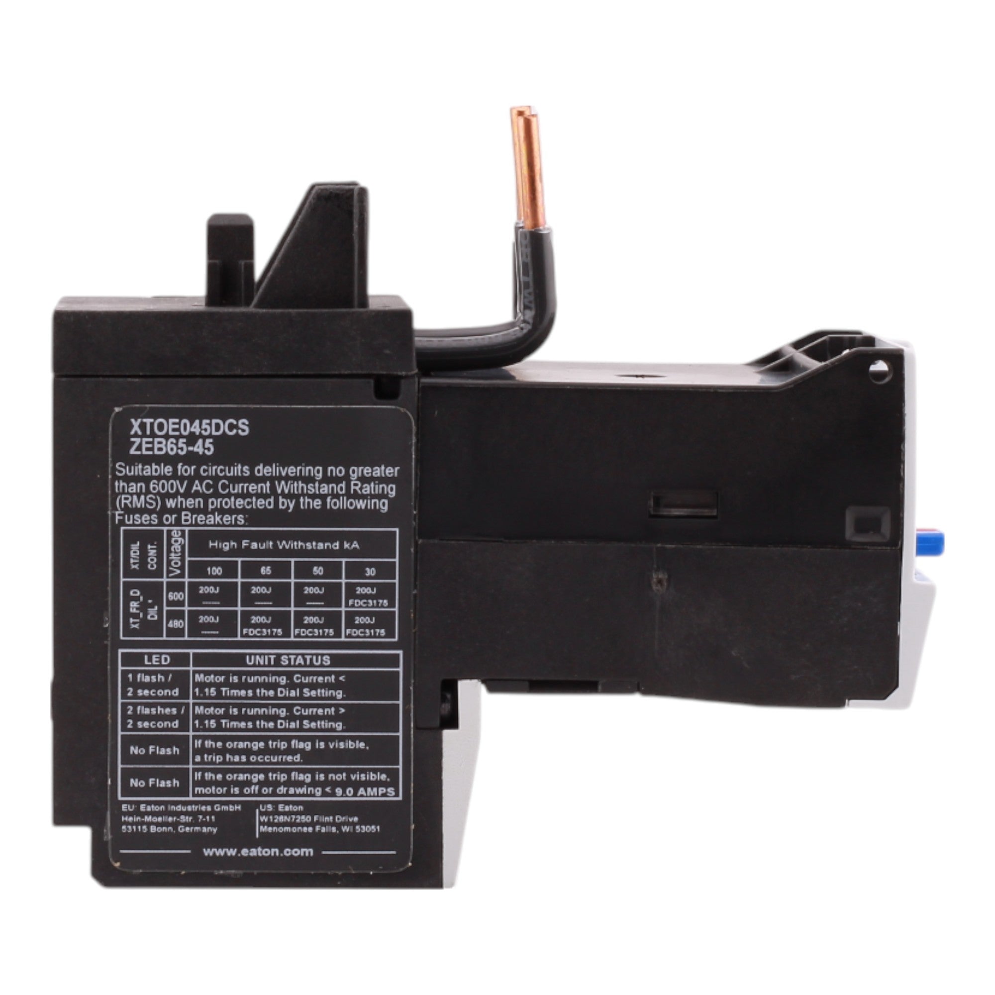 Eaton C440 XTOE045DCS 9-45A Electronic Overload Relay - Image 4