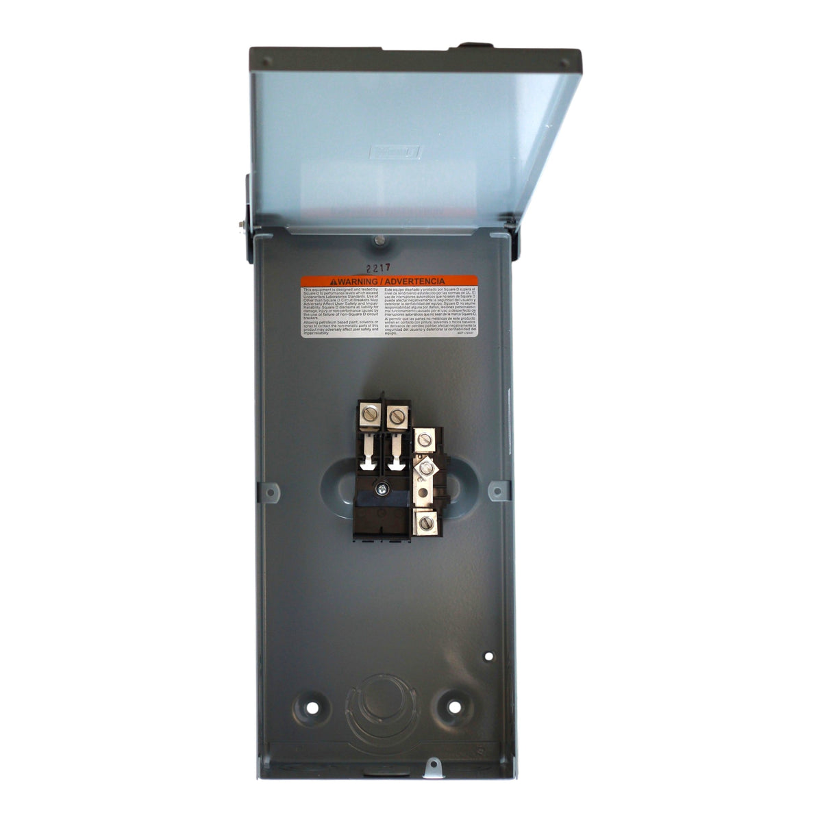 Square D QO, QO2125BNRB, 125A, 1-Phase, 2-Space, NEMA 3R, Outdoor Enclosure - Image 4
