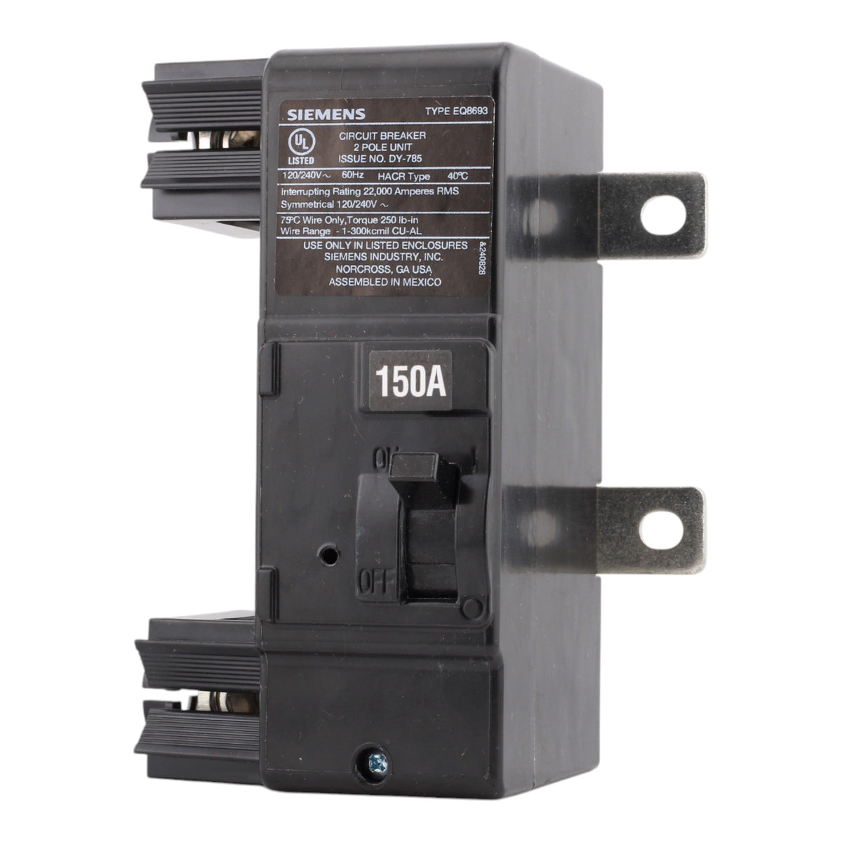 Siemens MBK150A 150A 120/240V 1P Main Breaker, Load Center Conversion Kit, 22kA AIR - Image 3