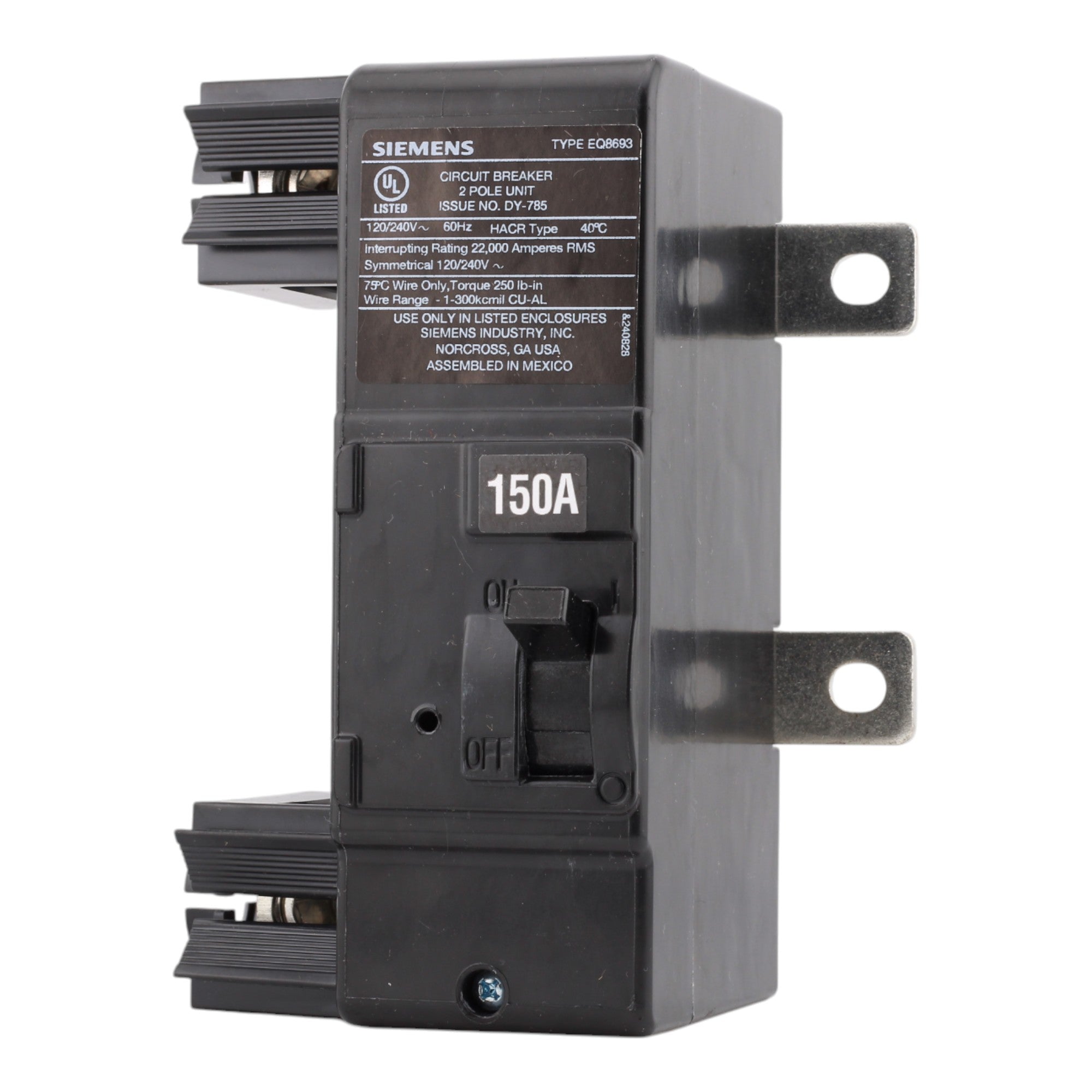 Siemens MBK150A 150A 120/240V 1P Main Breaker, Load Center Conversion Kit, 22kA AIR - Image 3