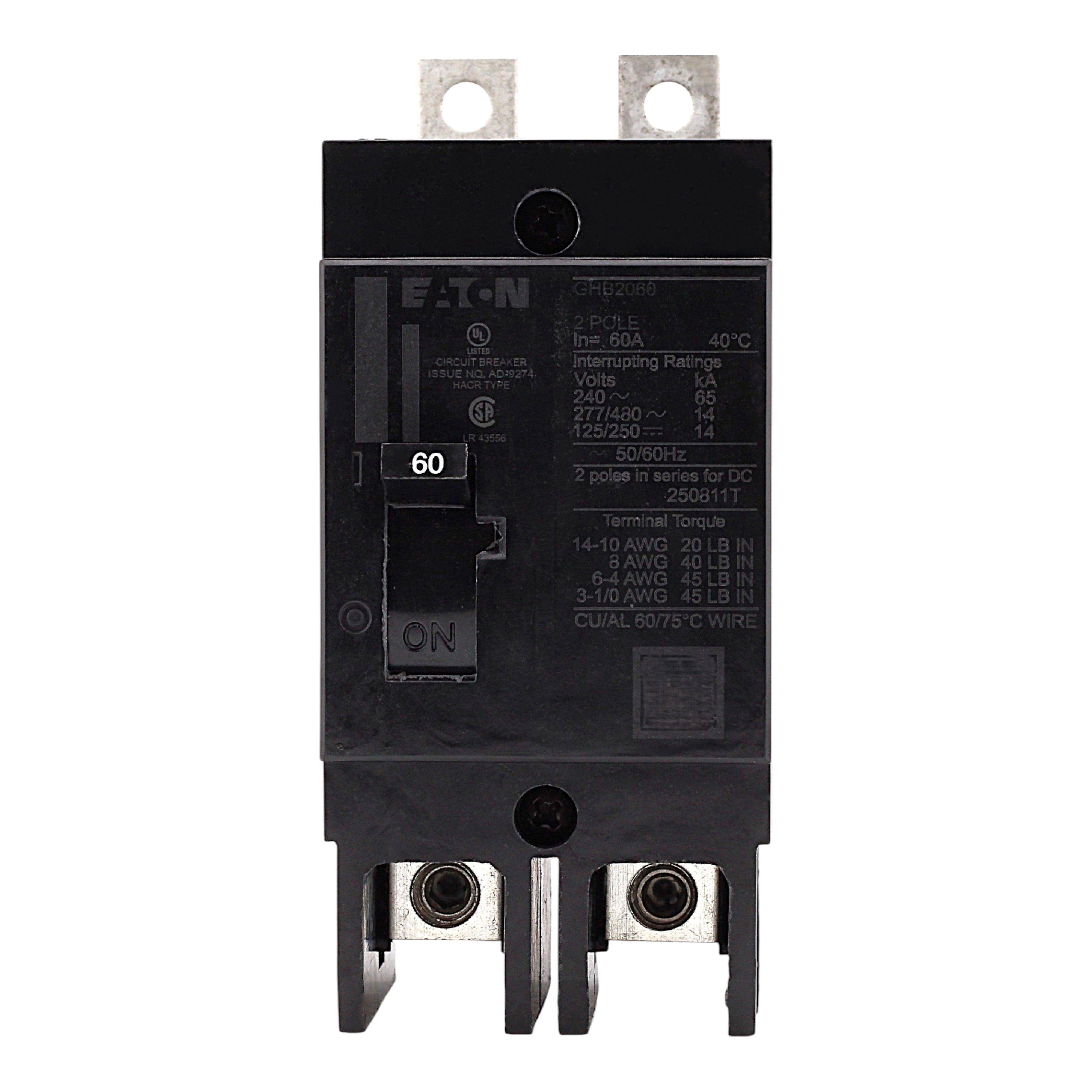 Eaton Series C GHB2060 60A 2P 480Y/277V Molded Case Circuit Breaker - Image 4