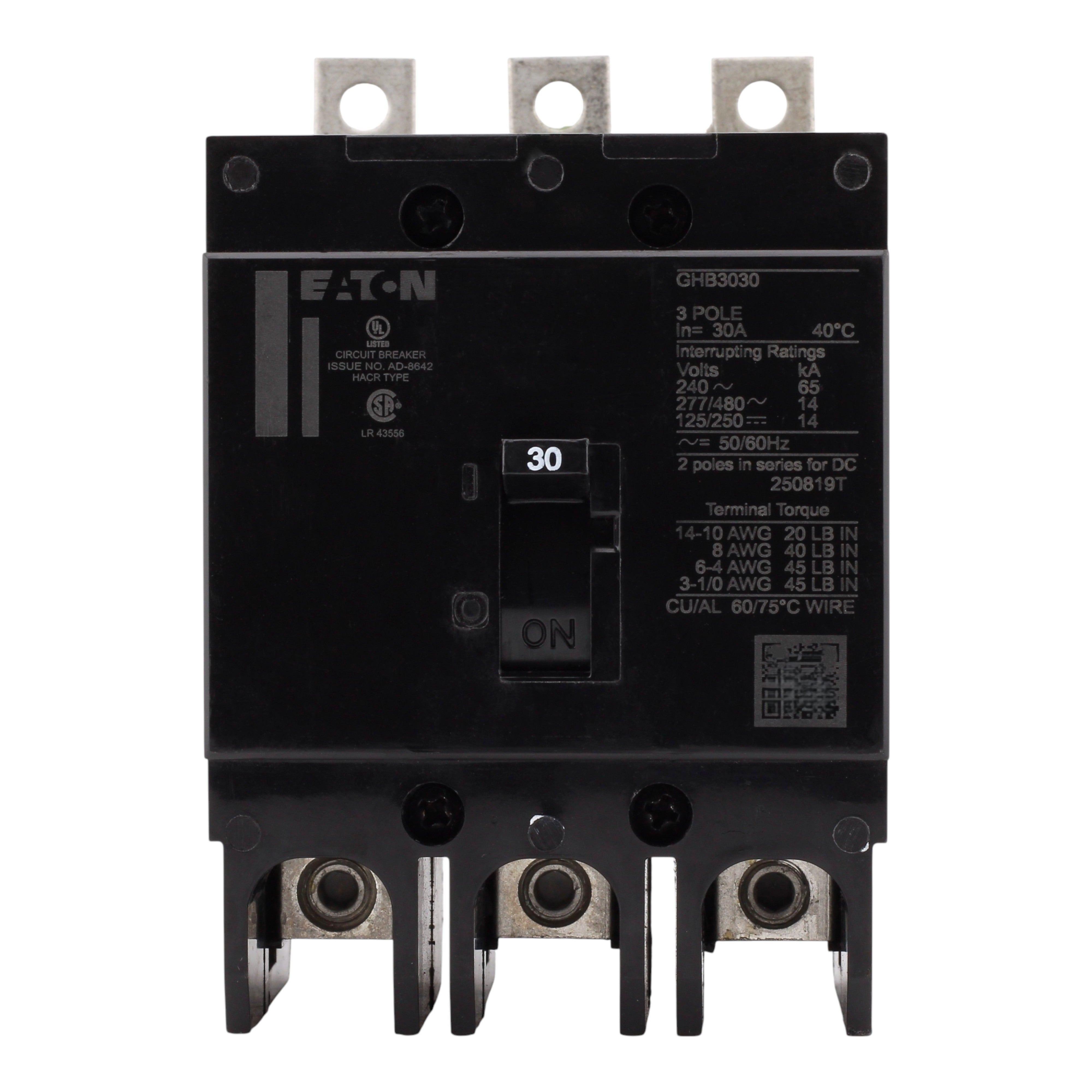 Eaton Series C GHB3030 30A 3P 480Y/277V Molded Case Circuit Breaker - Image 4