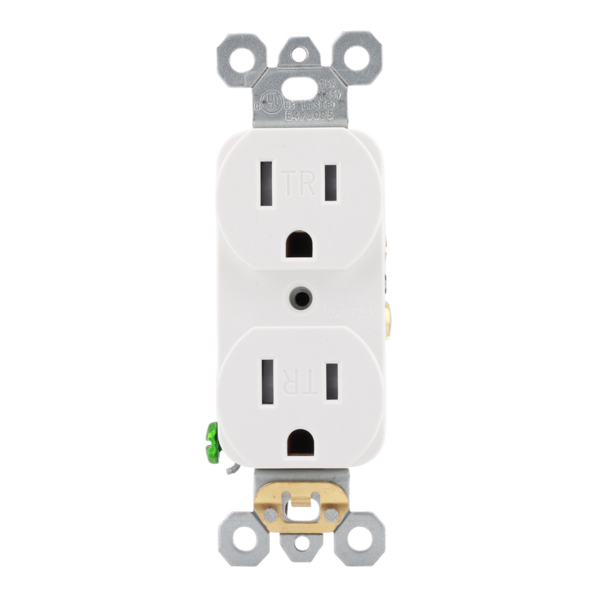 RES POWER 15A 125V Tamper-Resistant Standard Duplex Receptacle cULus listed white - Image 2