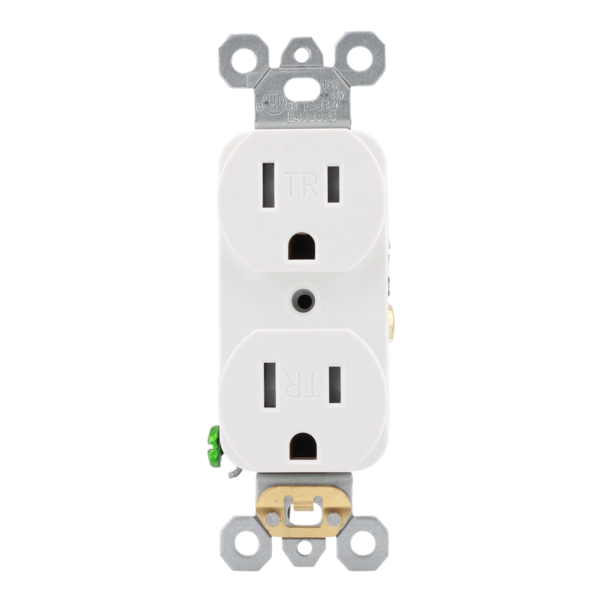 RES POWER 15A 125V Tamper-Resistant Standard Duplex Receptacle cULus listed white - Image 2