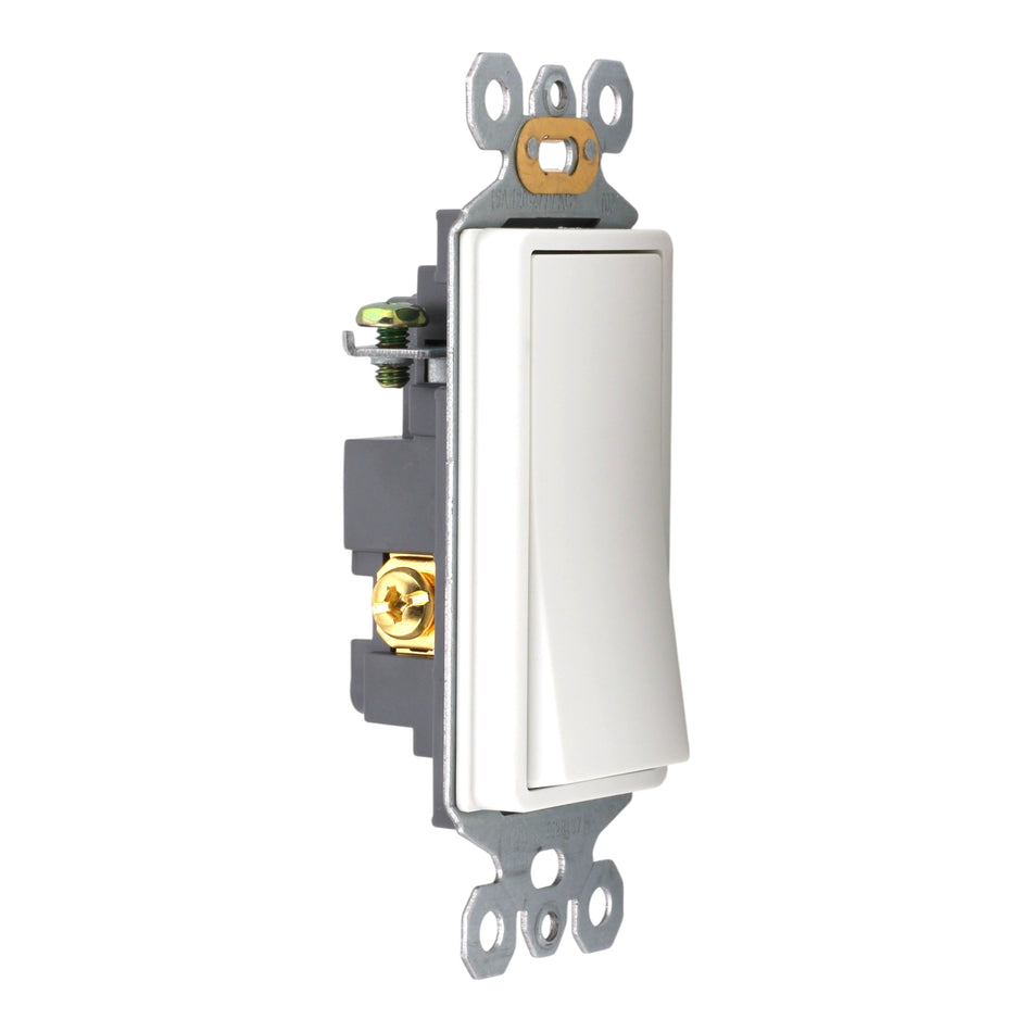 RES POWER 15A 125V Decorator Style Three Way Switch cULus Listed White - Image 2