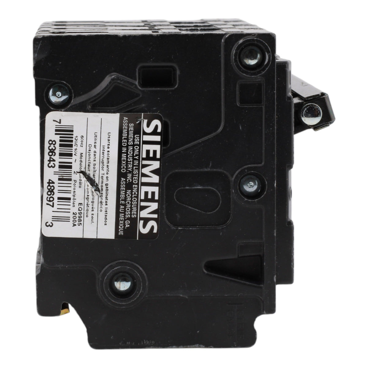 Siemens EQ9985 200A 4P 22kA Main Circuit Breaker - Image 5