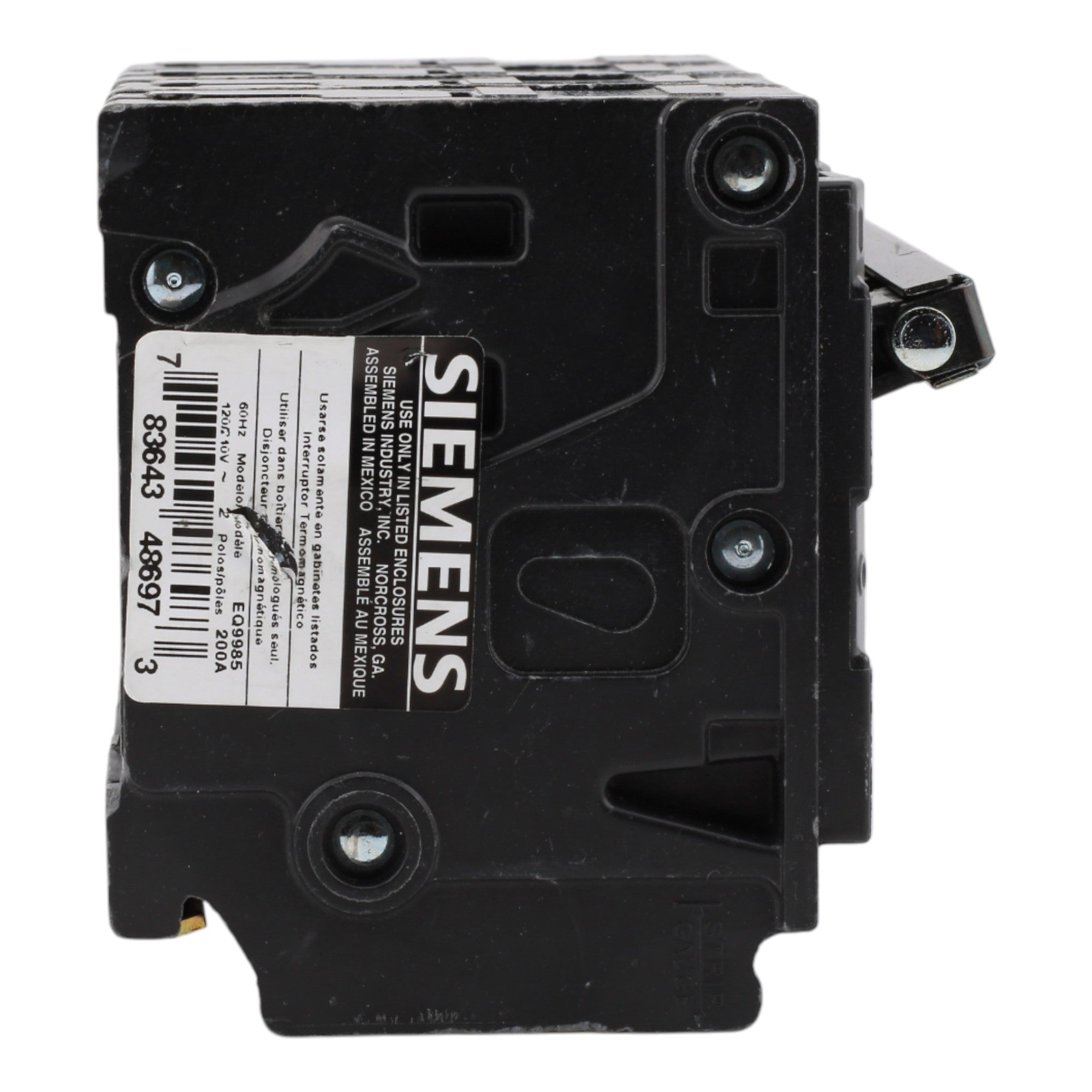 Siemens EQ9985 200A 4P 22kA Main Circuit Breaker - Image 5