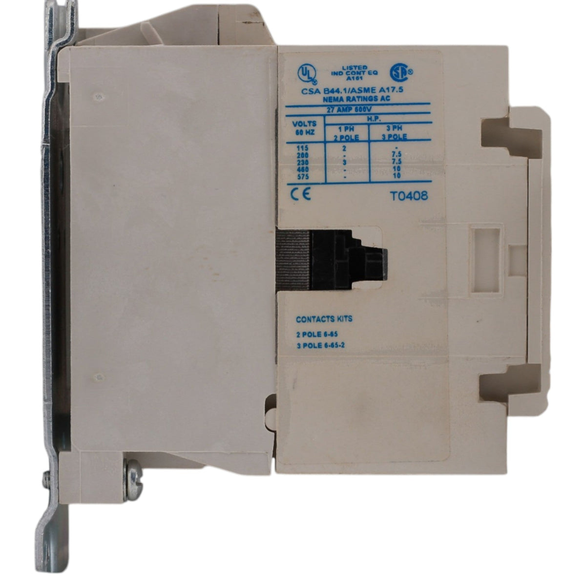 Eaton Cutler-Hammer, CN15DN3DB, 27A, 3-Pole, 600V, NEMA Size 1, Non-Reversing, Motor Contactor - Image 5