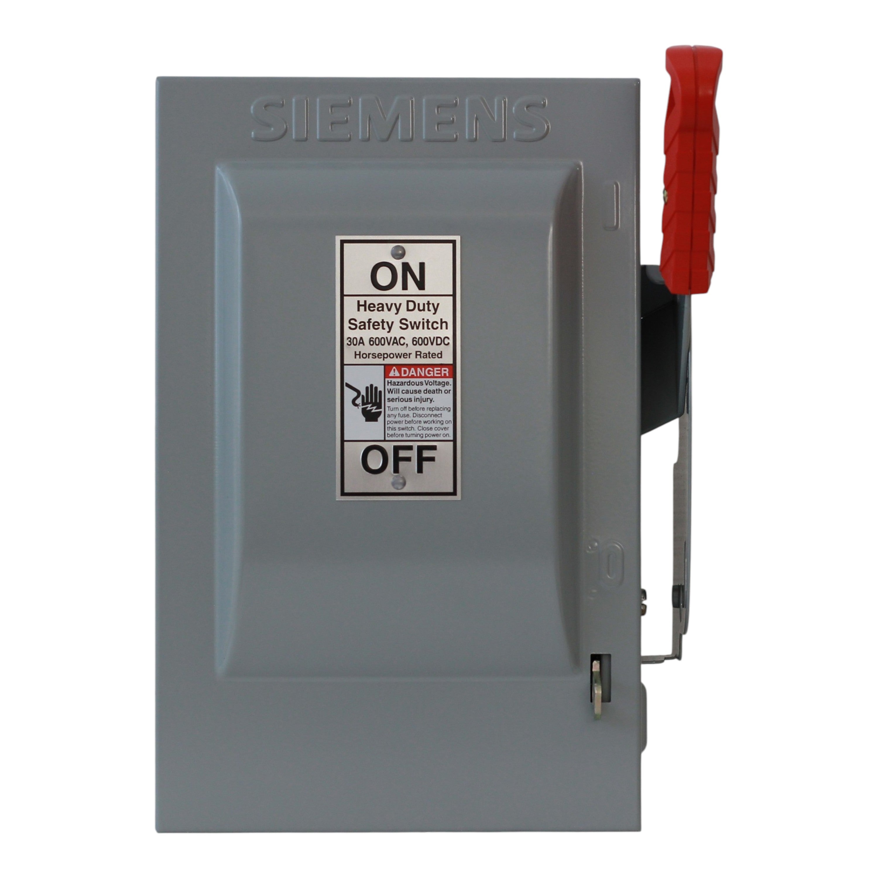Siemens HNF, HNF261, 30A, 2-Pole, 600V, NEMA 1, Non-Fusible Heavy Duty Safety Switch - Image 5