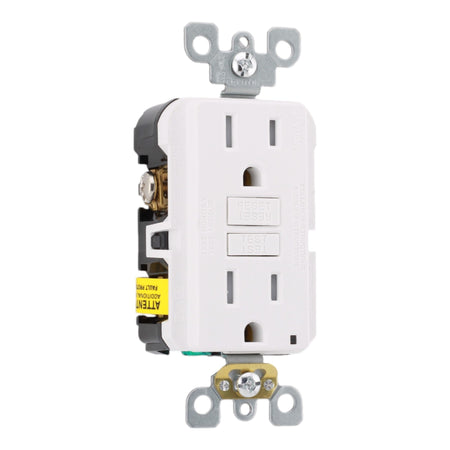 Leviton GFTR1-W 15A 125V Tamper-Resistant Duplex GFCI Receptacle White - Image 3