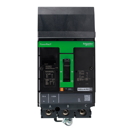Square D HDA36070 Circuit breaker, PowerPacT H, 70A, 3 pole, 600VAC, 14kA, I-Line, thermal magnetic, 80%, ABC - Image 5