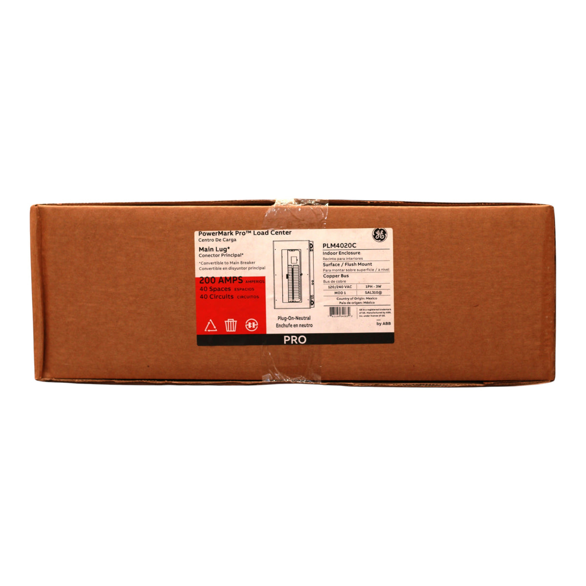 GE PowerMark PRO PLM4020C 200A 40-Space 80-Circuit NEMA 1 Plug-On Neutral Load Center - Image 3