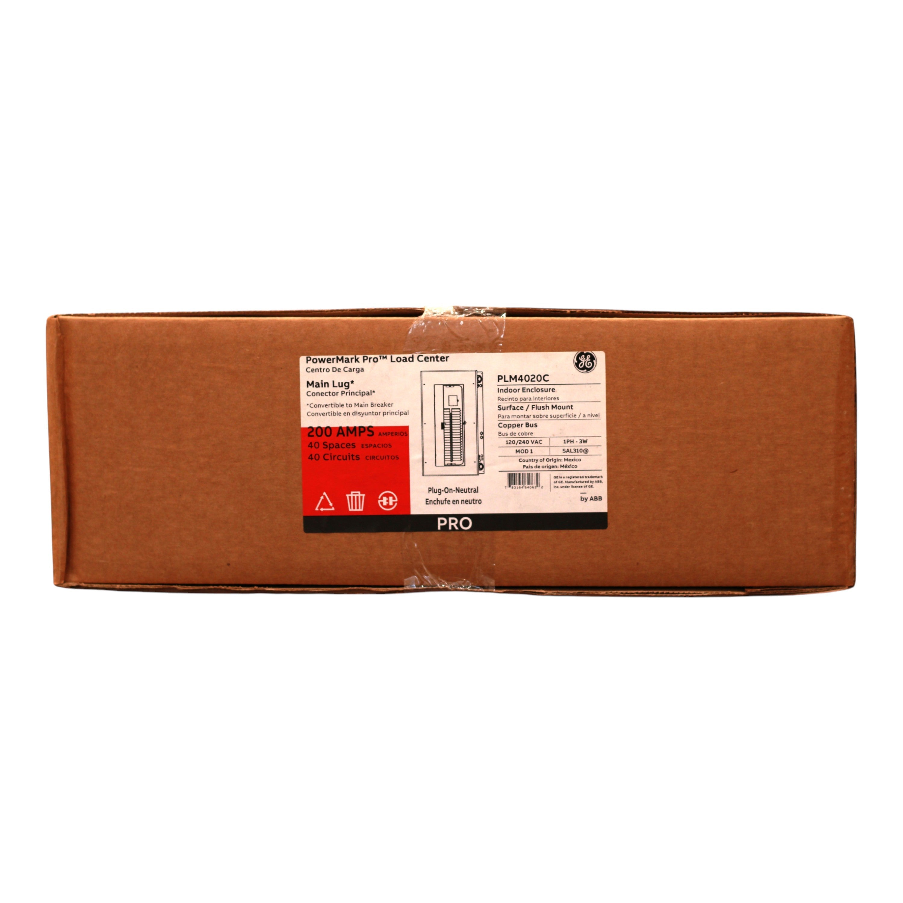 GE PowerMark PRO PLM4020C 200A 40-Space 80-Circuit NEMA 1 Plug-On Neutral Load Center - Image 3