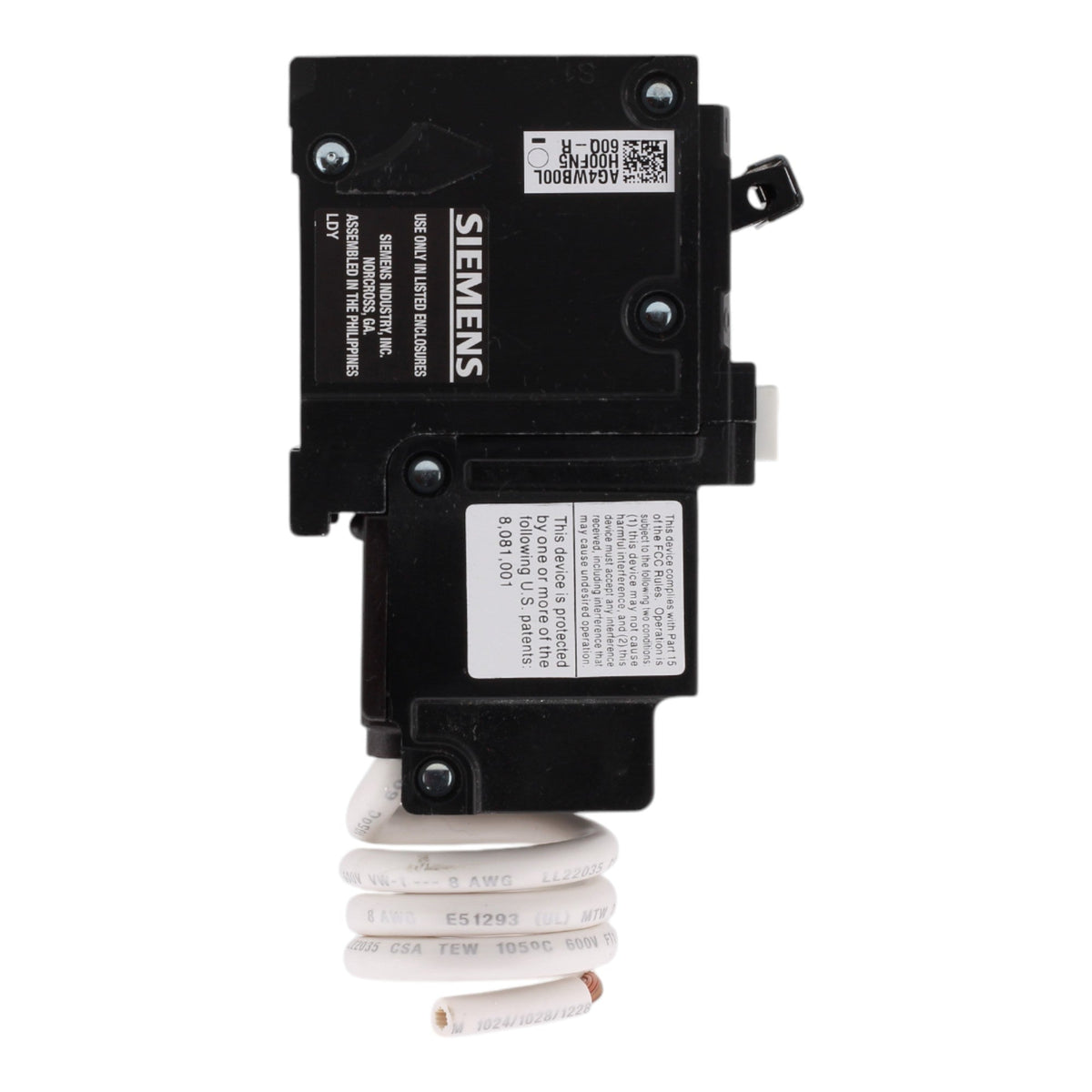 Siemens QF260A 60 Amps 120/240 Volts Two-Pole Ground Fault Circuit Interrupter Pigtail Neutral - Image 4