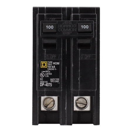 Square D Homeline HOM2100 100A 2P 120/240V Standard Plug-In Circuit Breaker - Image 2