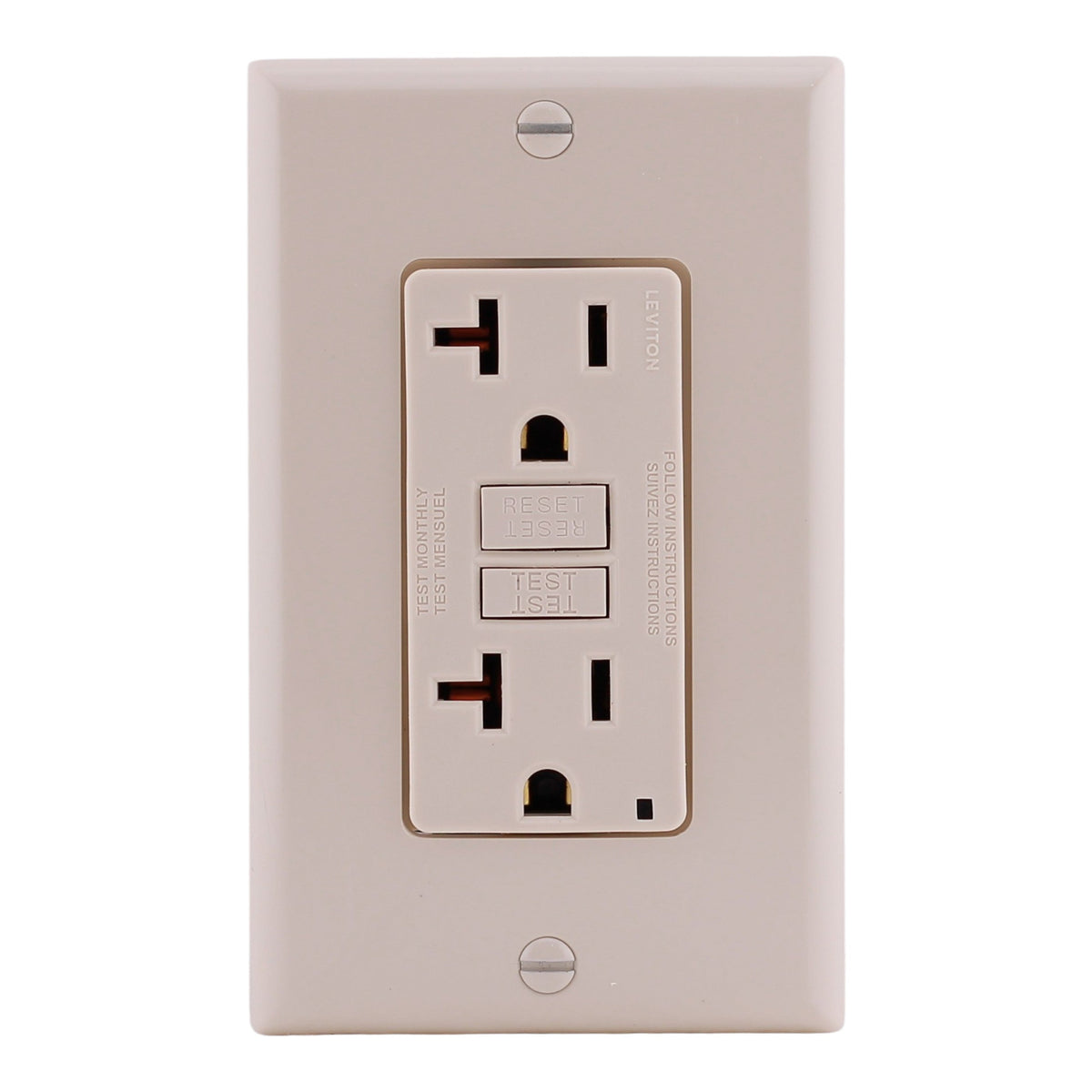 Leviton SmartlockPro, GFNT2-T, 20A, 2P, 125V, Slim GFCI, Non-Tamper Resistant, Outlet - Image 5
