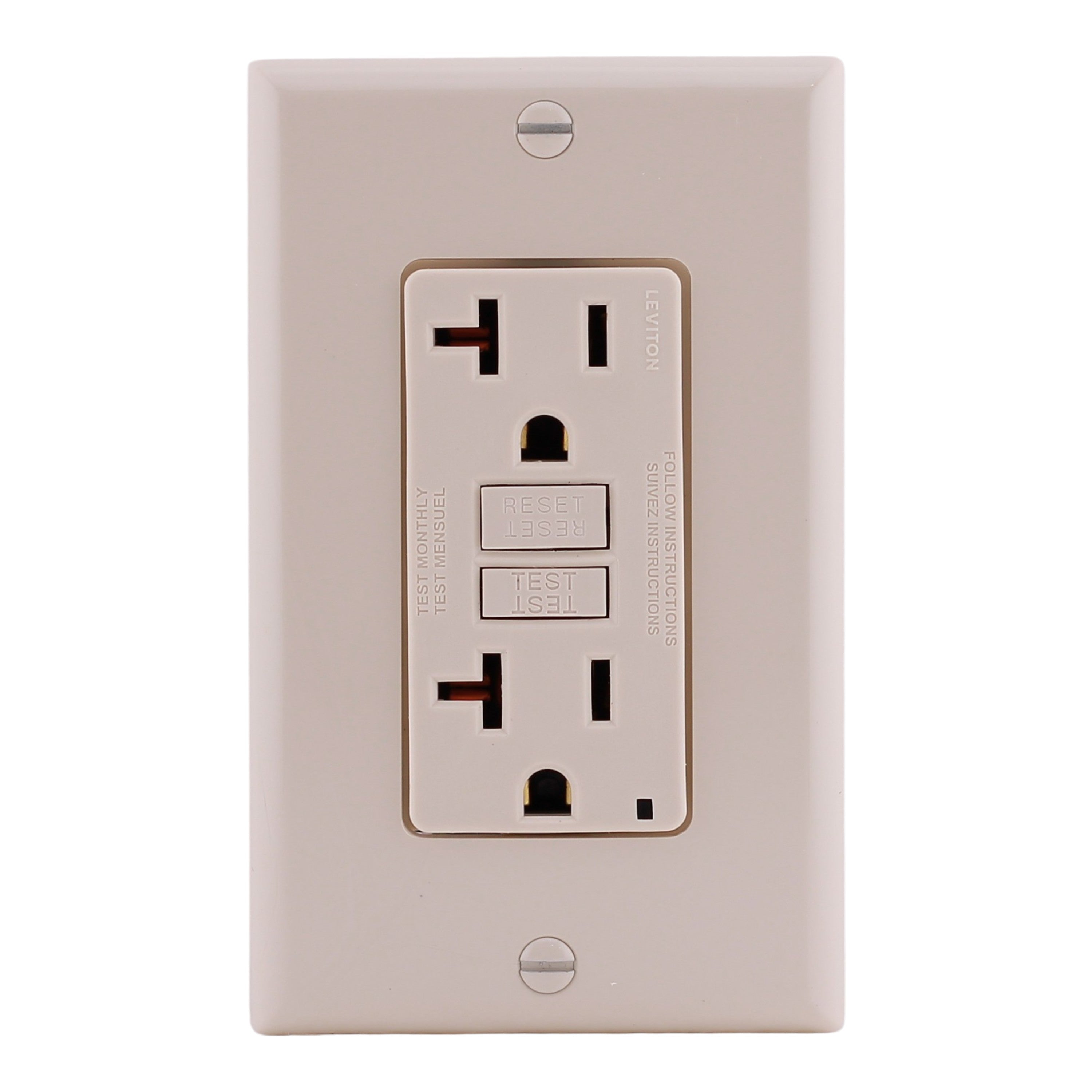 Leviton SmartlockPro, GFNT2-T, 20A, 2P, 125V, Slim GFCI, Non-Tamper Resistant, Outlet - Image 5