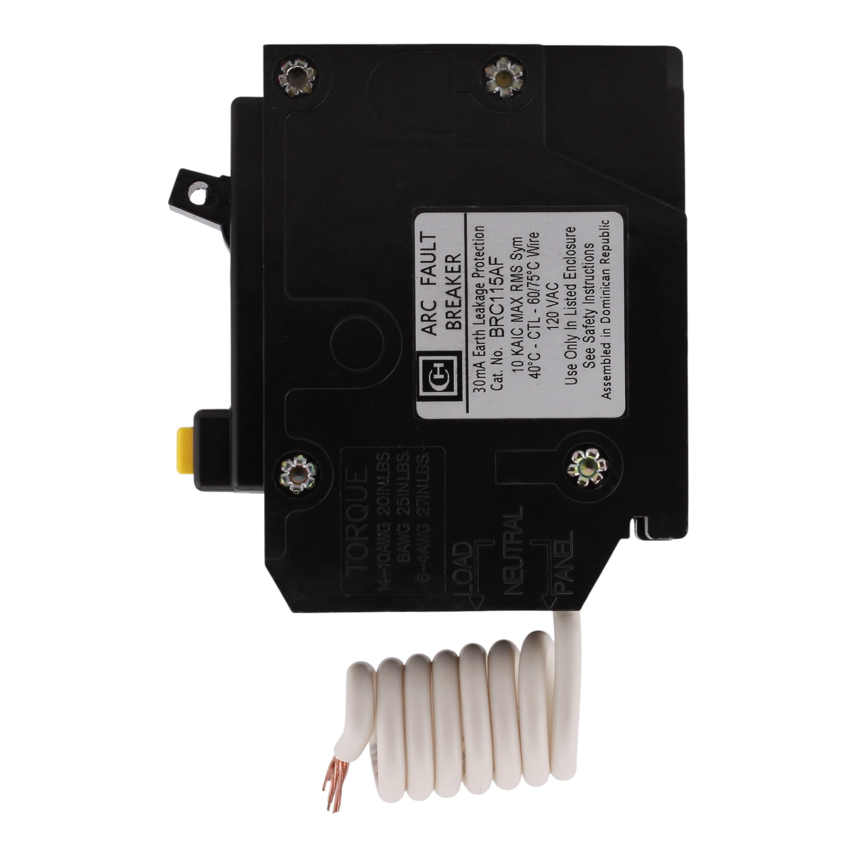 Eaton BR BRC115AF 15A 1P 120V AFCI Pigtail Neutral Circuit Breaker - Image 8