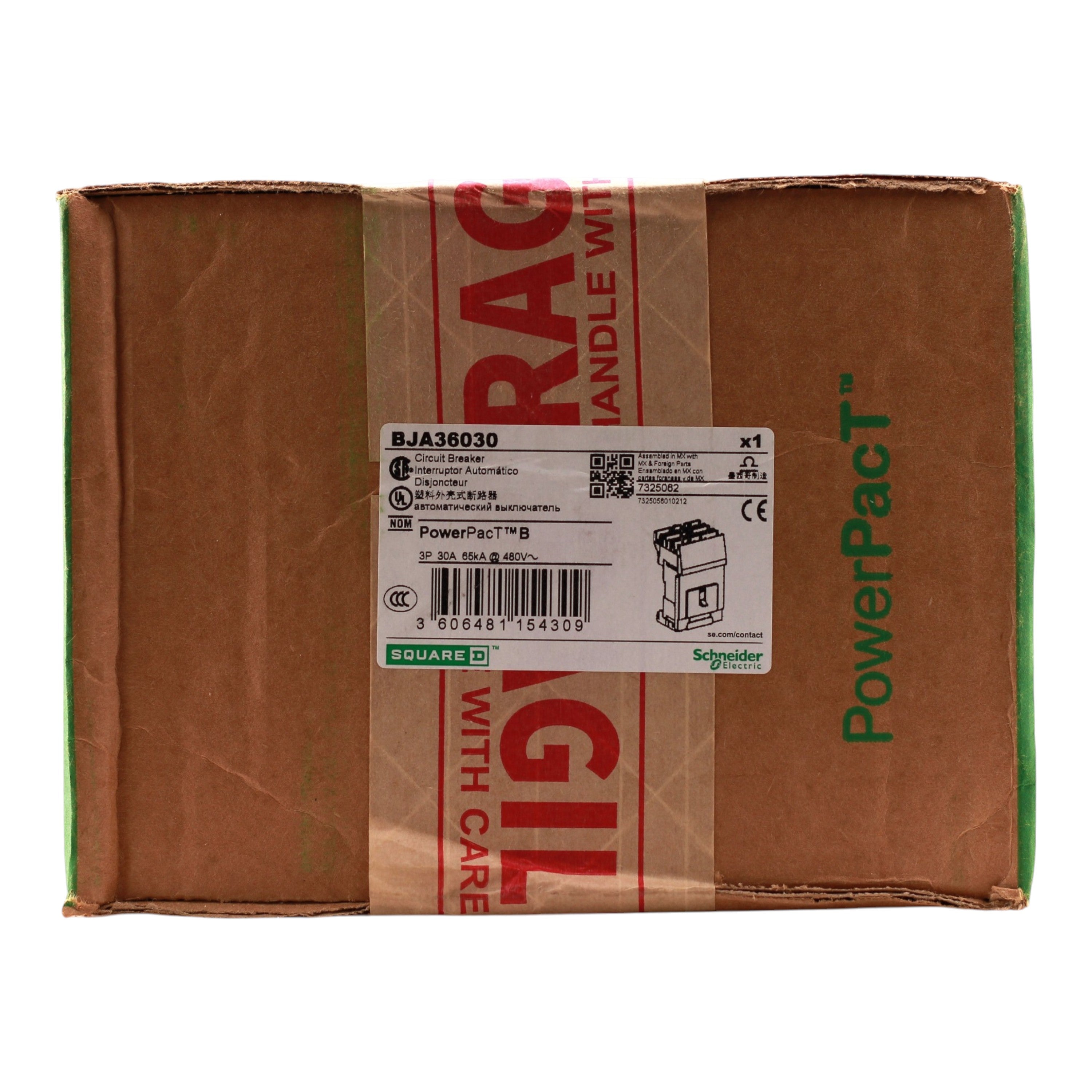 Square D PowerPacT B, BJA36030, 30A, 3P, 600Y/347V, I-Line, Circuit Breaker - Image 3