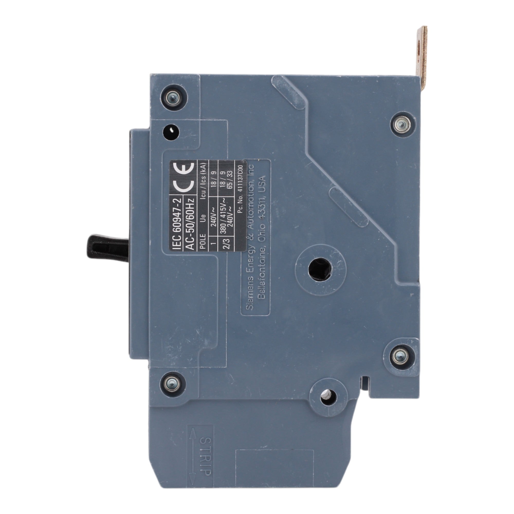 Siemens BQD115, 15A, 277V, 1-Pole Molded Case Circuit Breaker, Thermal Magnetic, 14kA Interrupt Rating - Image 4