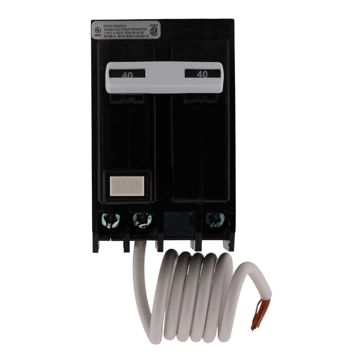 GE Q-Line THQL2140GFT 40A 2P 120/240V GFCI Self-Test Plug-In Circuit Breaker - Image 4