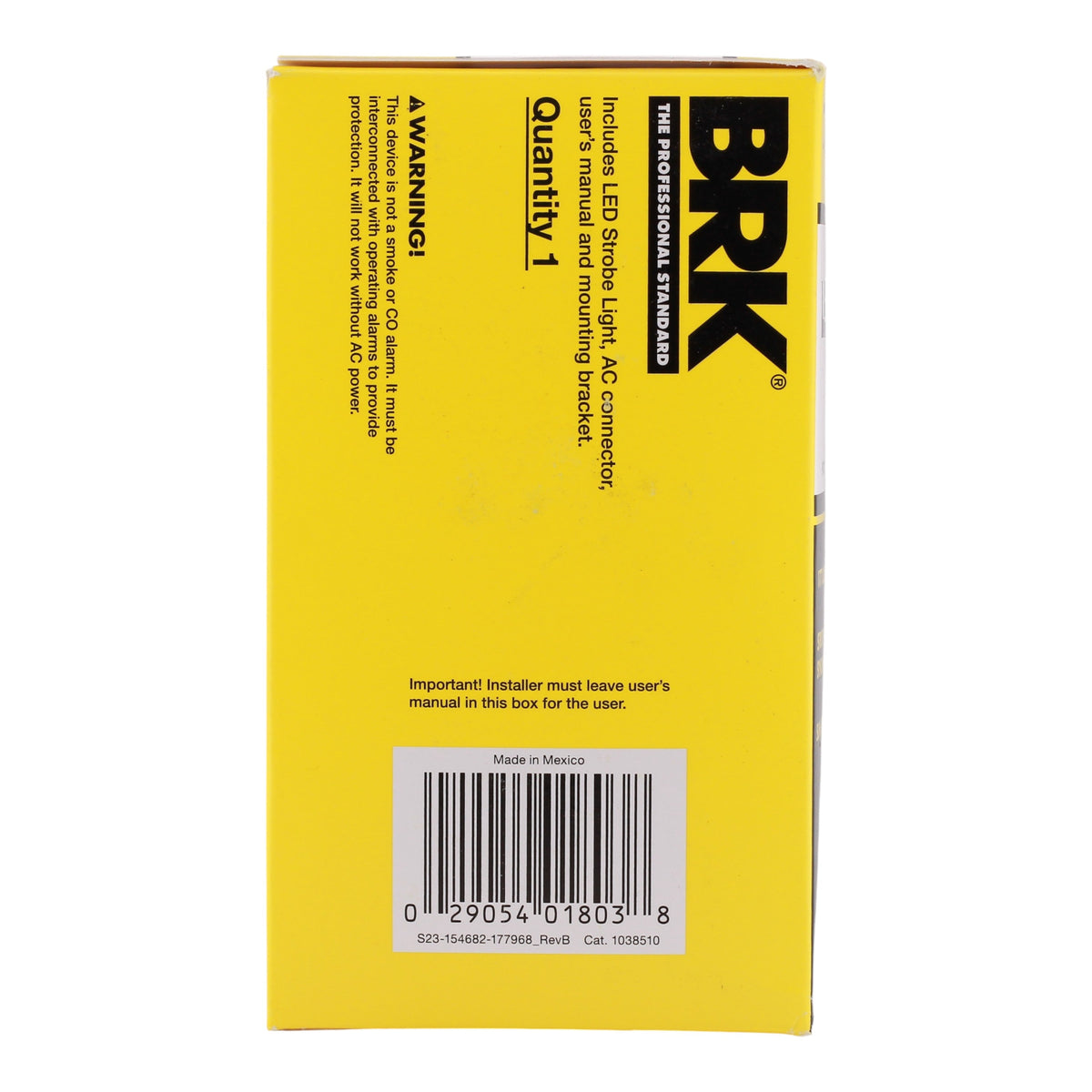 BRK, SLED177, (1038510), 177 Candela, LED Strobe Light, 120V AC, Hardwired, Hearing Impaired - Image 5