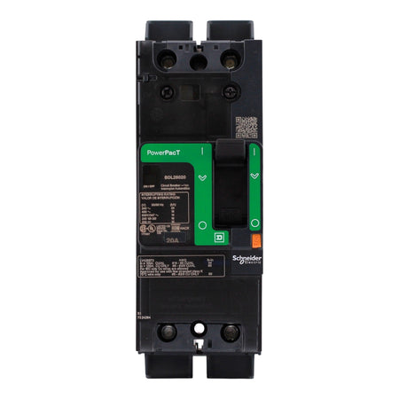 Square D PowerPacT B, BDL26020, 20A, 2P, 600Y/347VAC, 14kA, Unit Mount, Thermal Magnetic, Circuit Breaker - Image 4