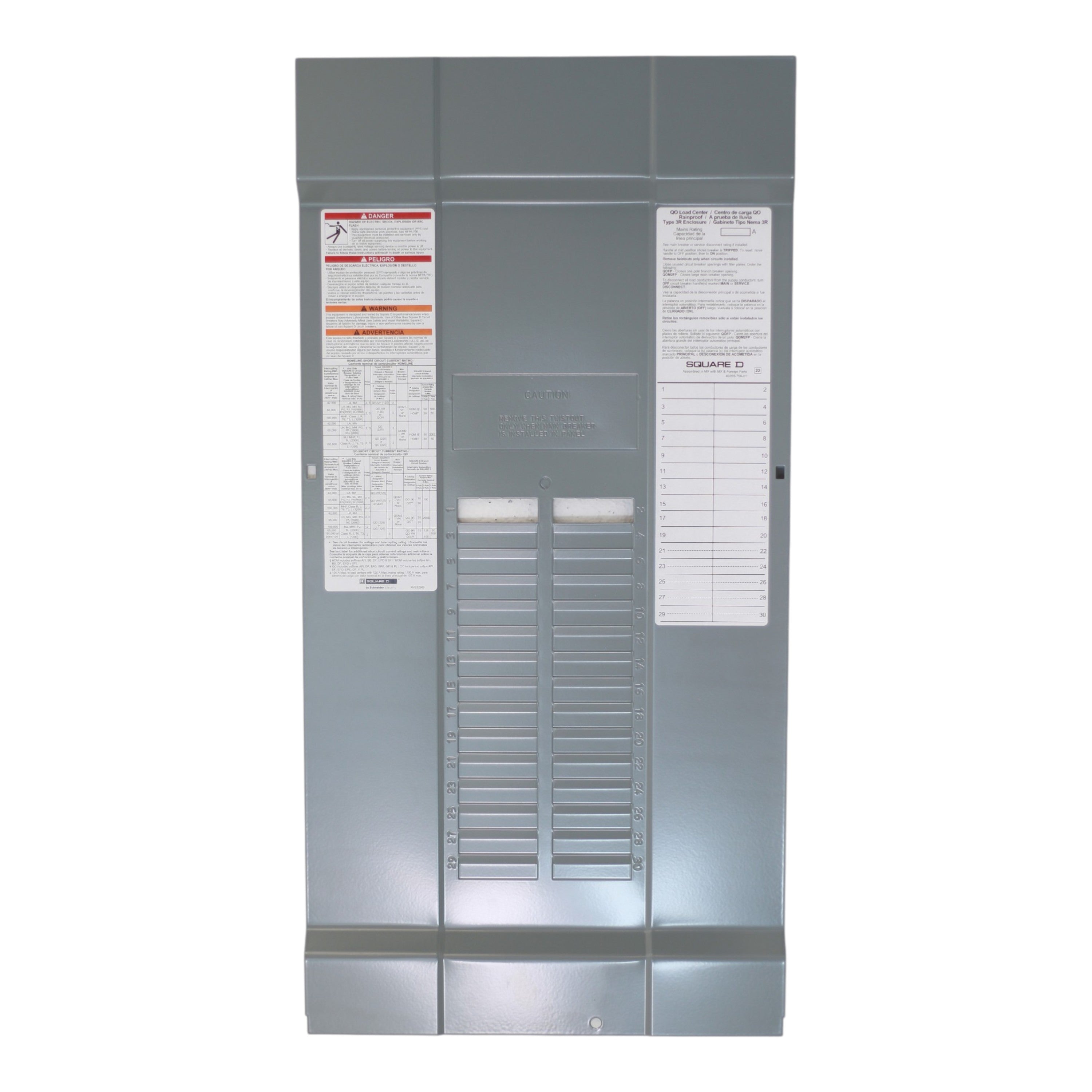 Square D QO, QO130L200PGRB, 200A, 30-Sp, PoN, NEMA 3R Load Center - Image 4