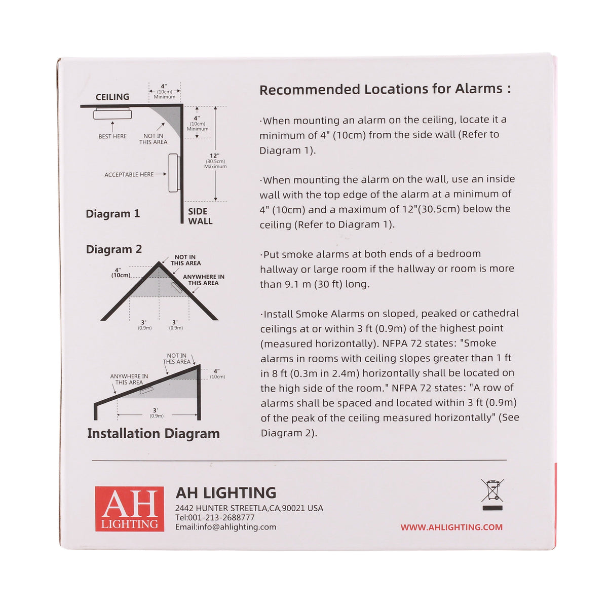 AH Lighting, AH562-A, 120V, Hardwire, Photoelectric Smoke Alarm - Image 5