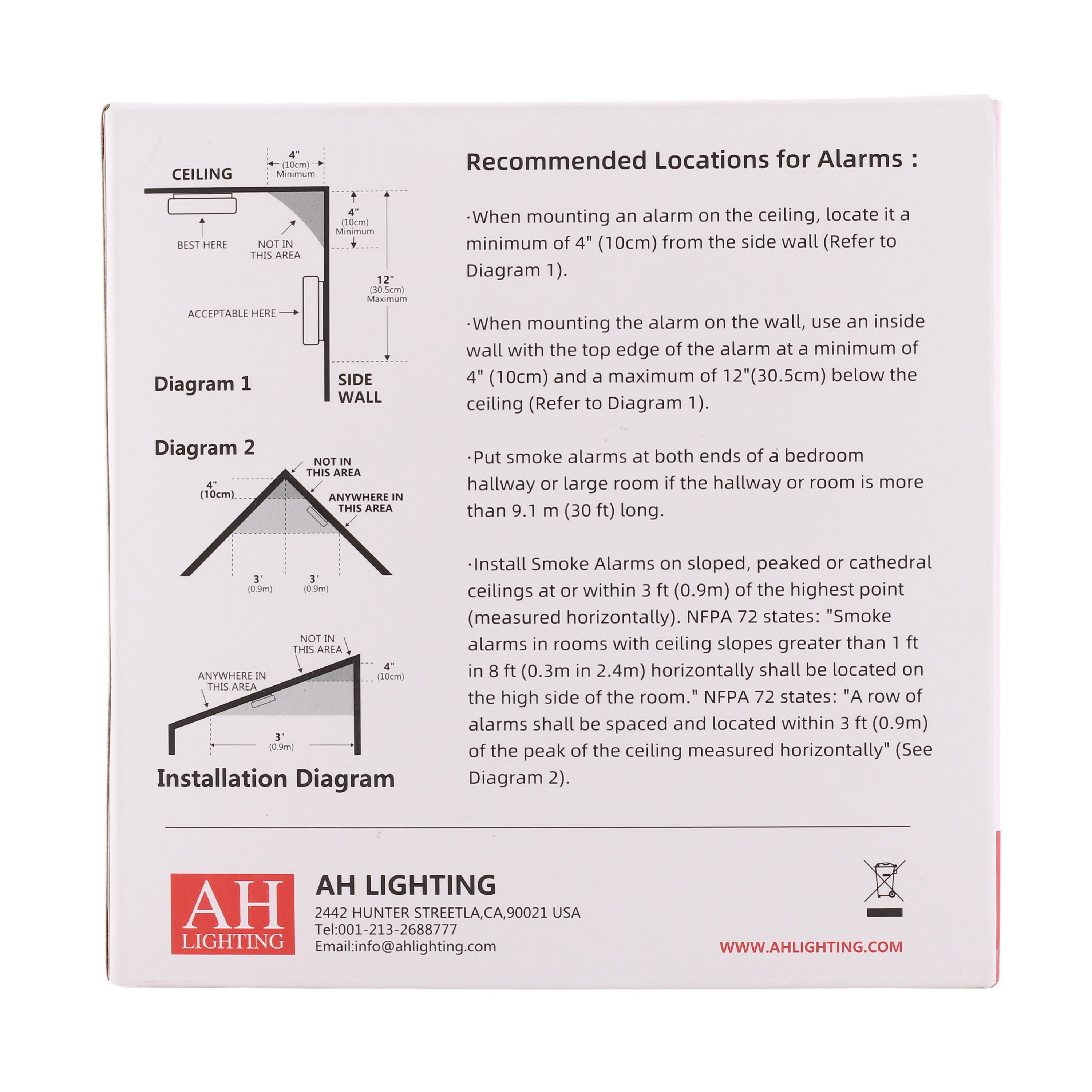 AH Lighting, AH562-A, 120V, Hardwire, Photoelectric Smoke Alarm - Image 5
