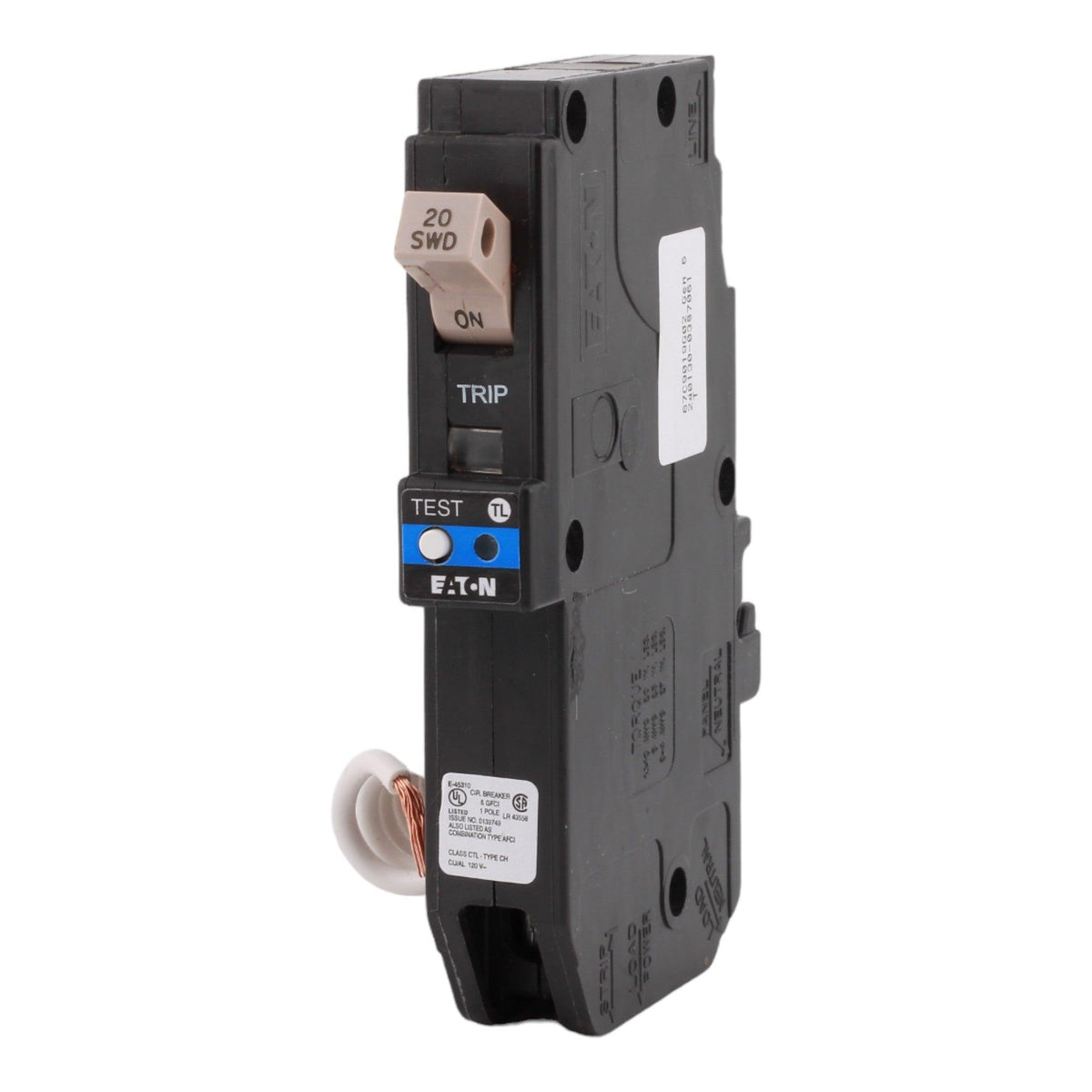 Eaton CH CHFN120DF 20A 1P 120V AFCI/GFCI Pigtail Neutral Circuit Breaker - Image 3