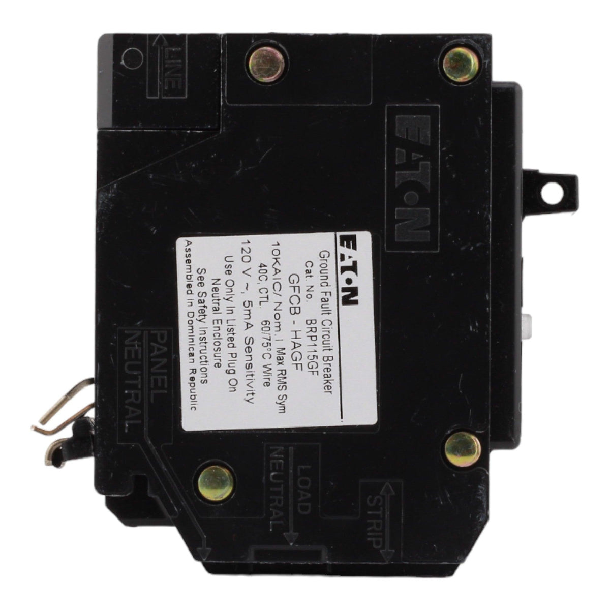 Eaton BR BRP115GF 15A 1P 120V GFCI Plug-On Neutral Circuit Breaker - Image 4