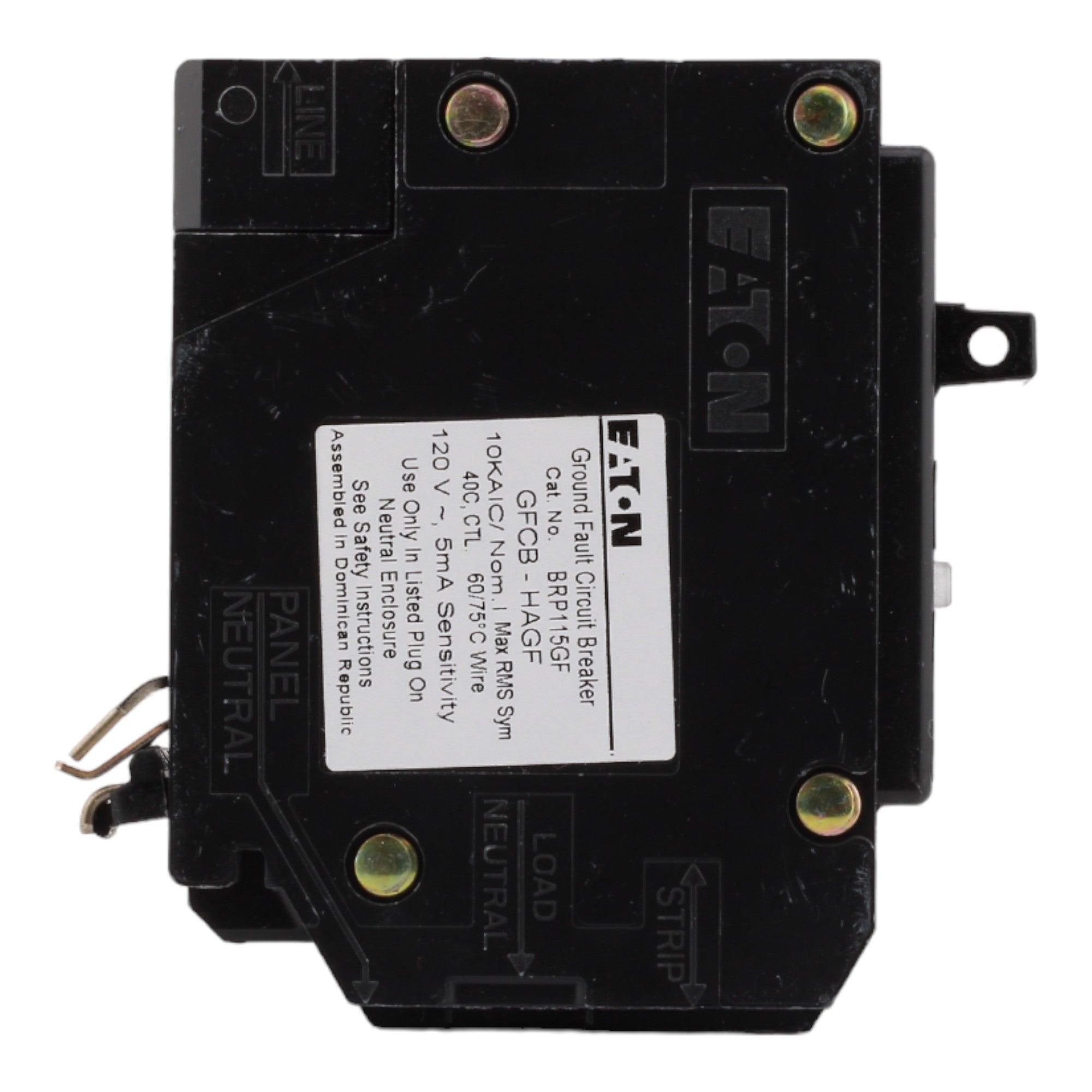 Eaton BR BRP115GF 15A 1P 120V GFCI Plug-On Neutral Circuit Breaker - Image 4