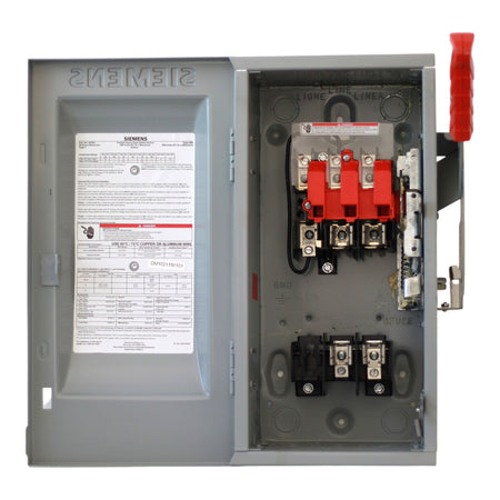 Siemens VBII, HF261, 30A, 2P, 600V, Fusible, NEMA 1, Heavy Duty Safety Switch - Image 5