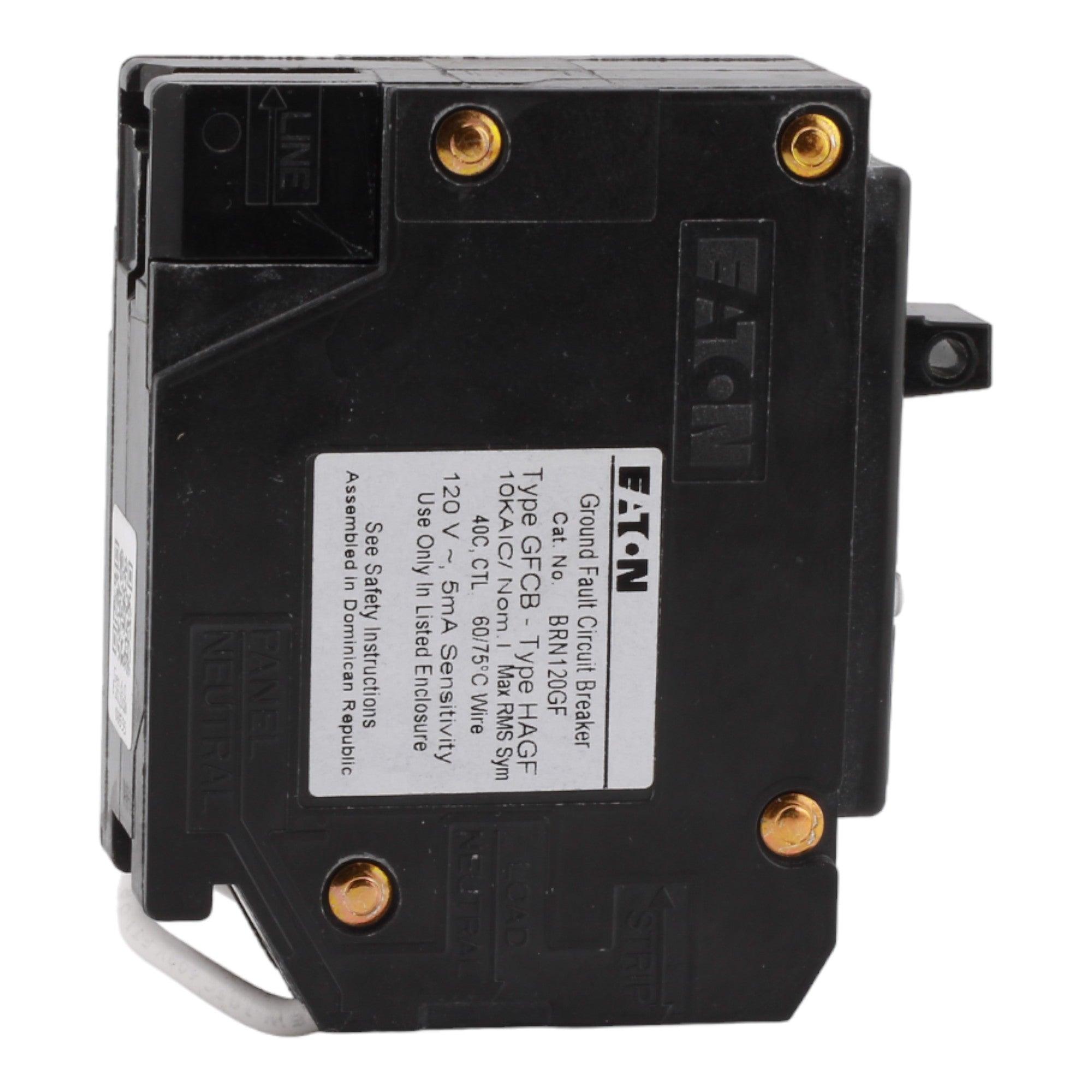 Eaton BRN120GF 20 Amp Single Pole 120V Pigtail-Neutral GFCI Ground Fault Circuit Breaker UL - Image 5