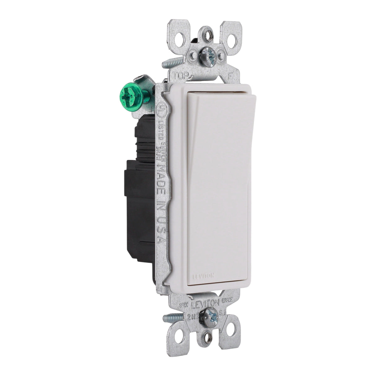 Leviton Decora PACK-10 5601-2W 15A Single-Pole 120/277V Grounding Rocker Switch White - Image 2