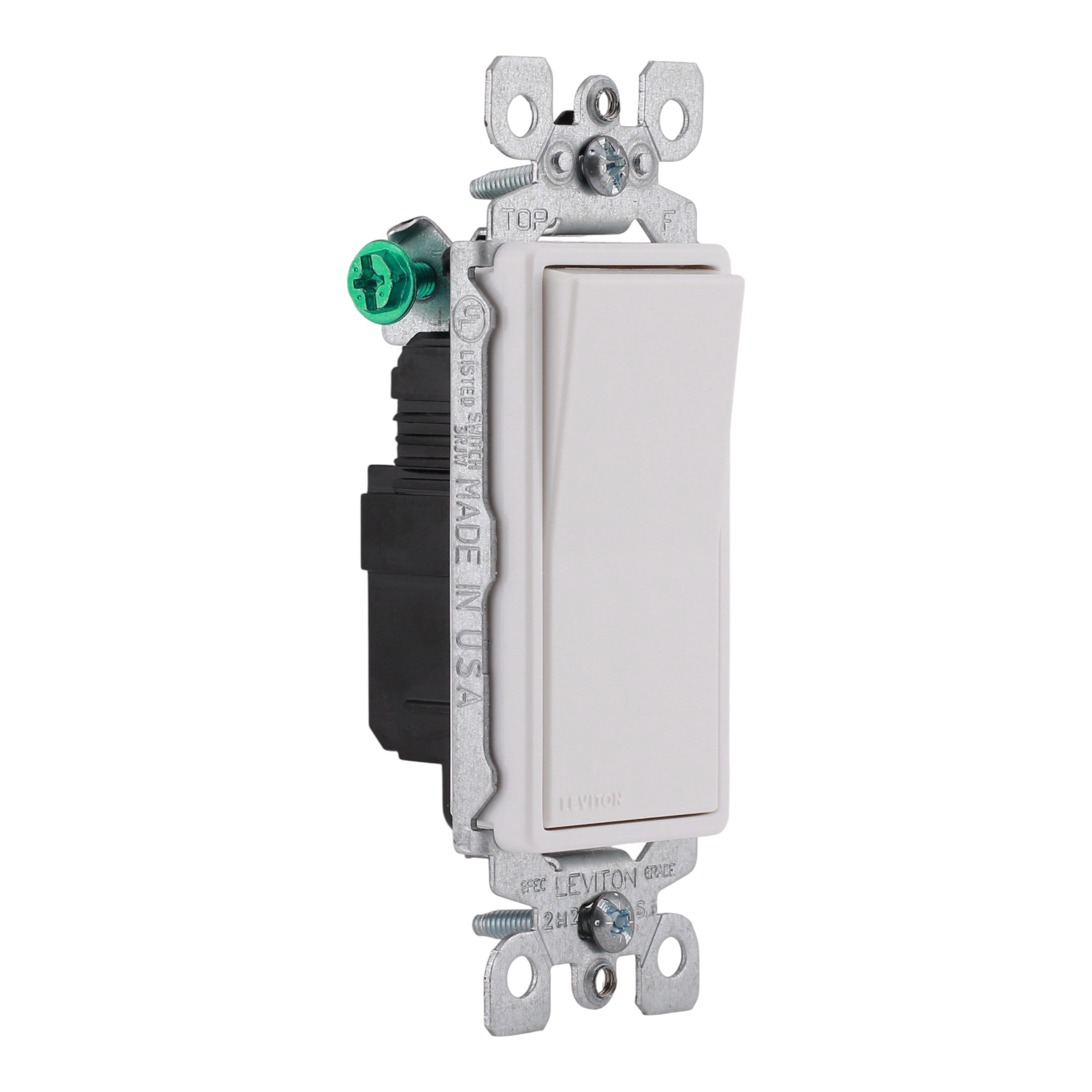 Leviton Decora PACK-10 5601-2W 15A Single-Pole 120/277V Grounding Rocker Switch White - Image 2