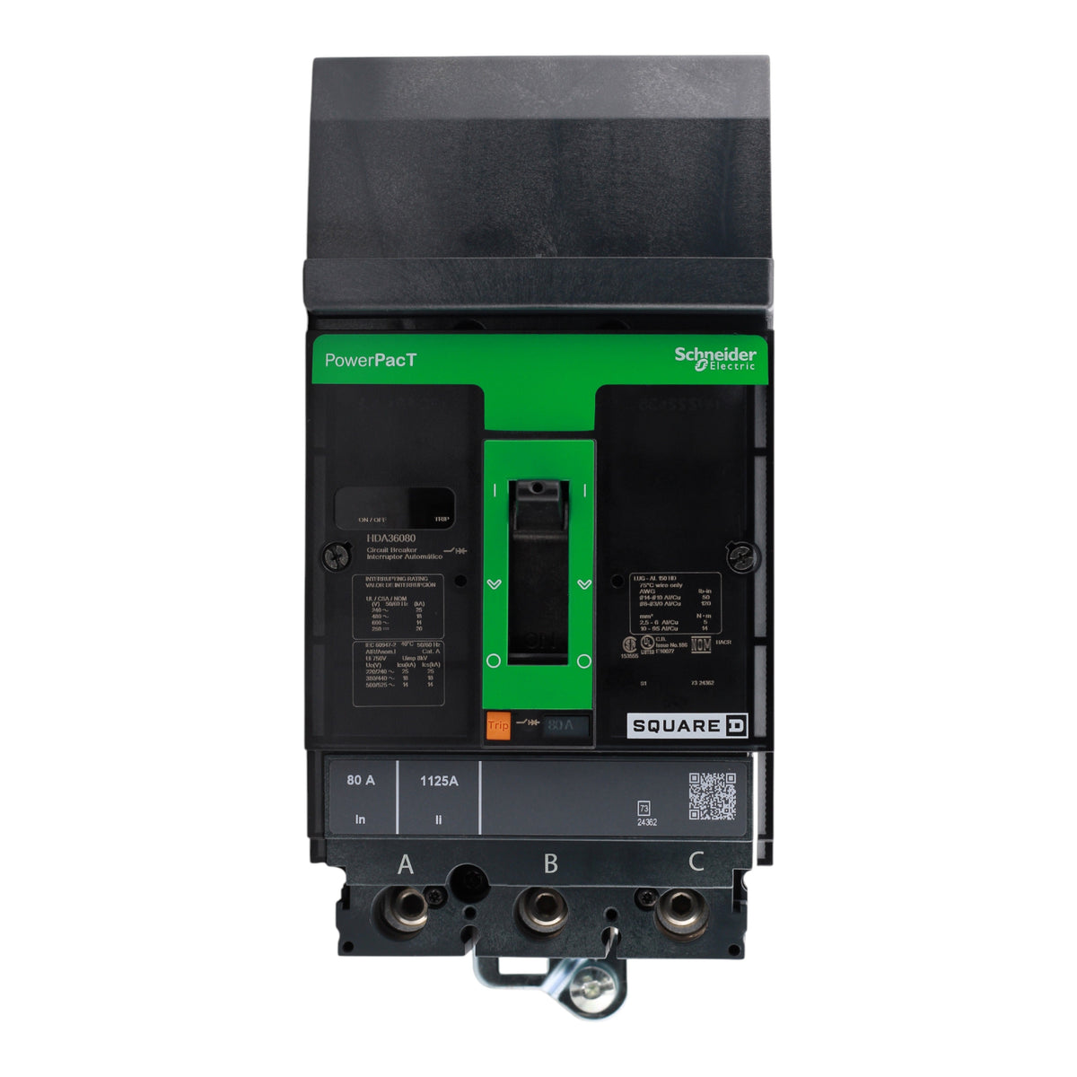 Square D PowerPacT HDA36080 80A 3P 600V Thermal-Magnetic I-Line Circuit Breaker - Image 5