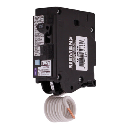 Siemens QFGA2, Q120DFH, 20A, 1P, 120V, Dual Function AFCI/GFCI, Pigtail Neutral, Circuit Breaker - Image 5
