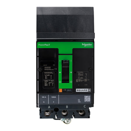 Square D HDA36100 Circuit breaker, PowerPacT H, 100A, 3 pole, 600VAC, 14kA, I-Line, thermal magnetic, 80%, ABC - Image 5